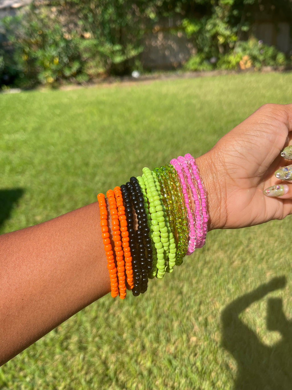 Handmade Boho Stackable Bracelets - 10-Stack