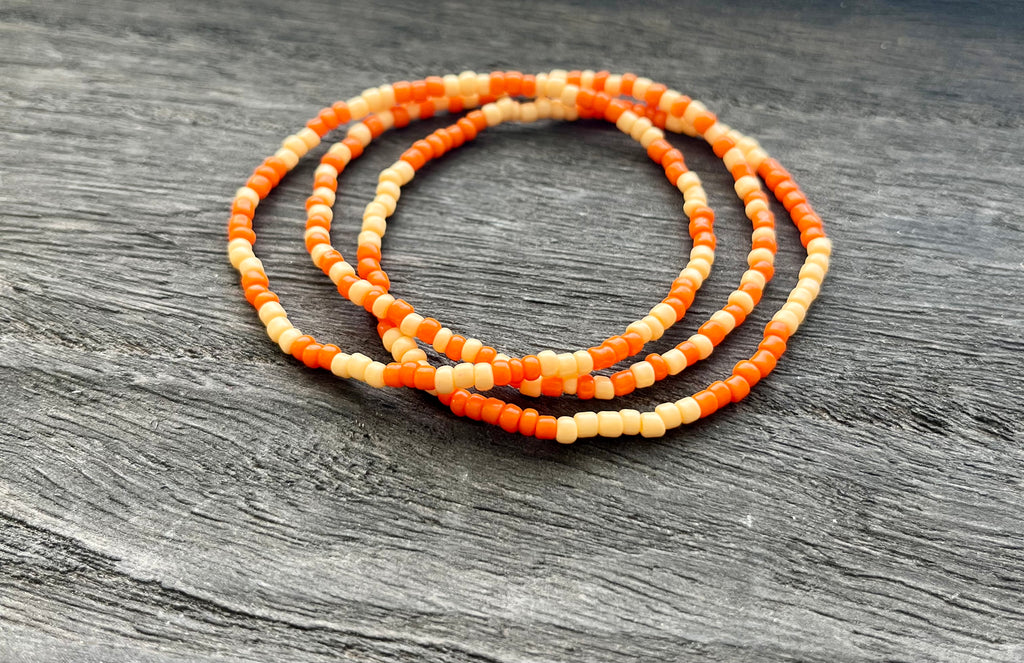 Dreamsicle Beaded Bracelet Set