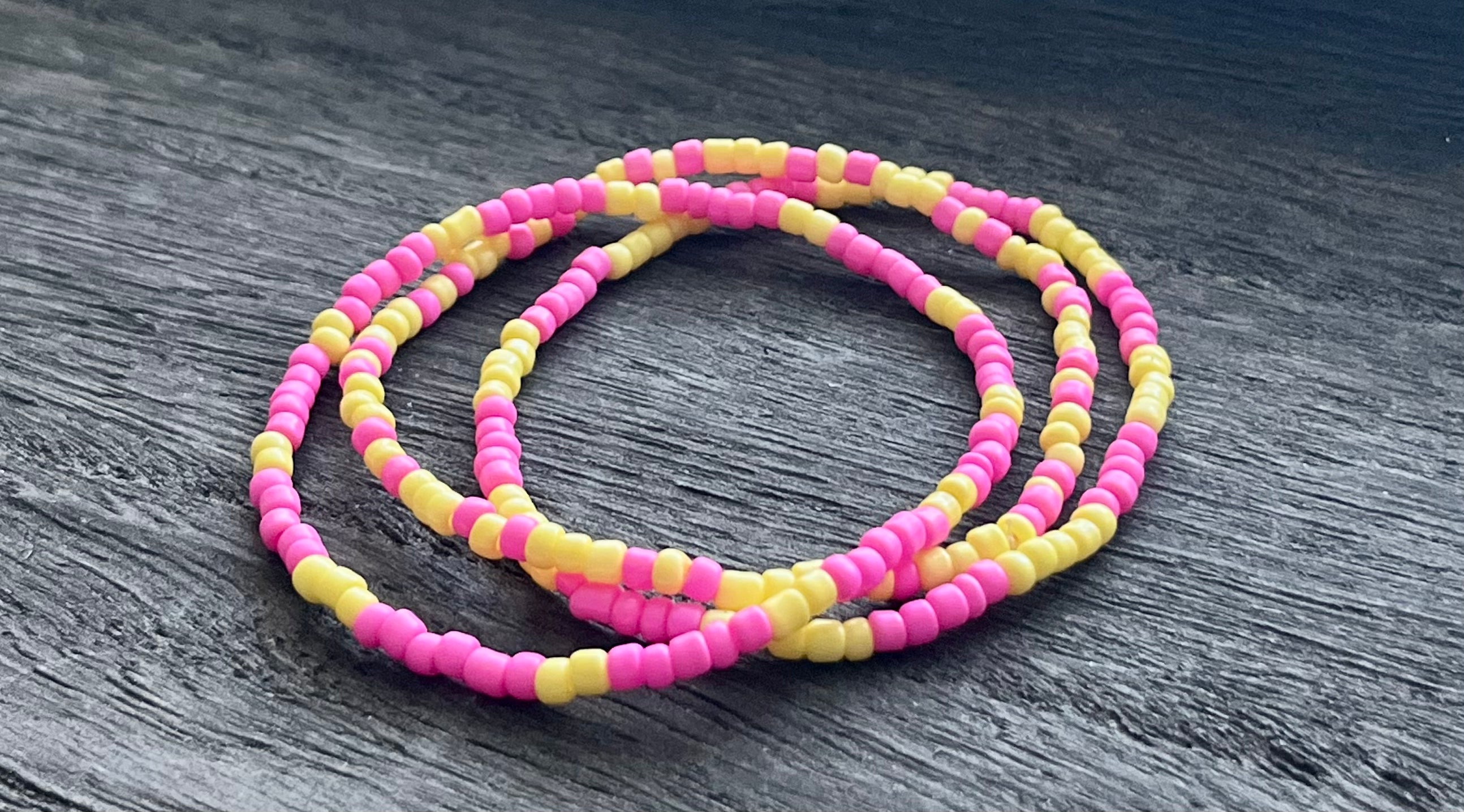 Cotton Candy Beaded Bracelet Set