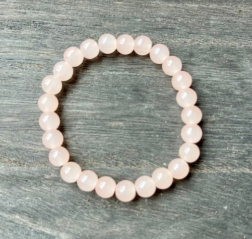 Blush Petal Glass Bead Bracelet